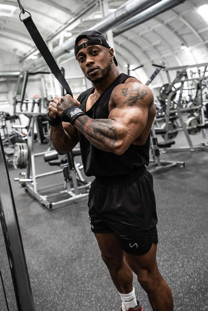 hanging ab straps black