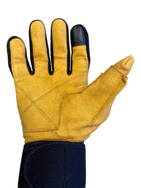 Model 425F Power Series Lifting Gloves with Wrist Wraps & Full Finger Protection Schiek Sports