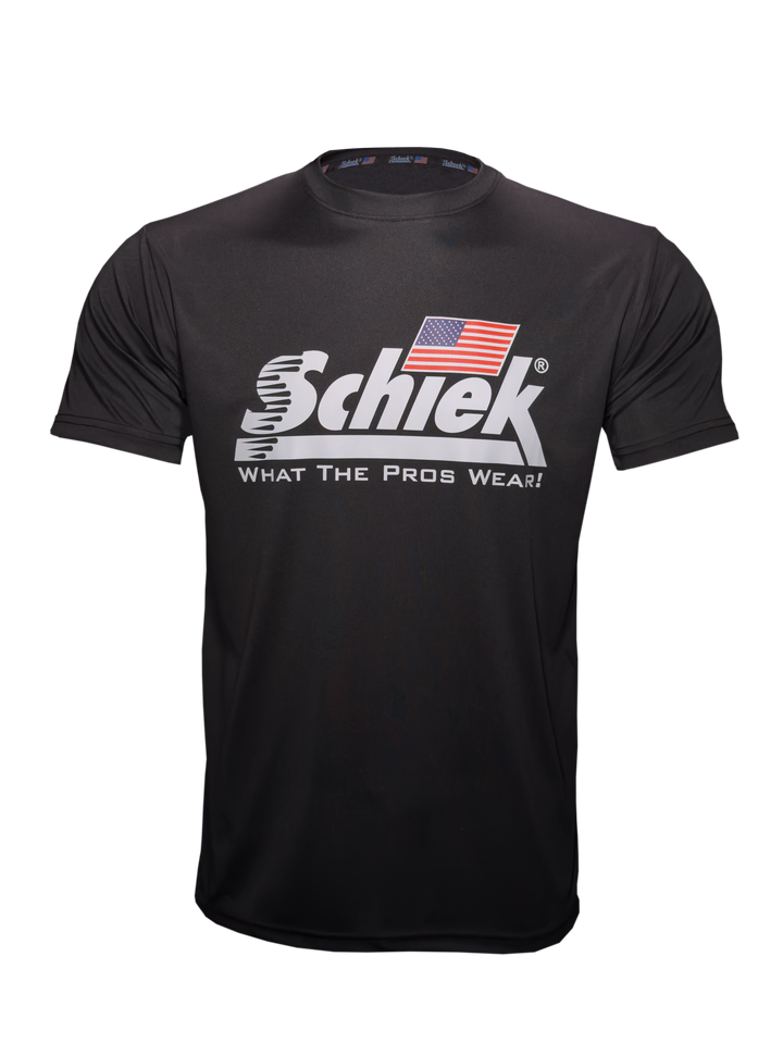 RED, WHITE & BLUE BLACKOUT POLY HD TSHIRT - Schiek Sports
