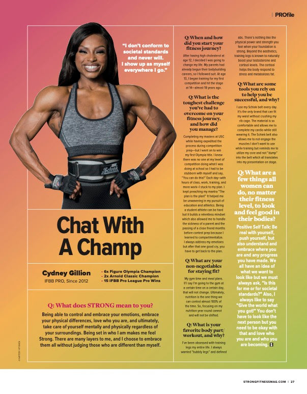 CYDNEY GILLON'S WEIGHTLIFTING GEAR OF CHOICE