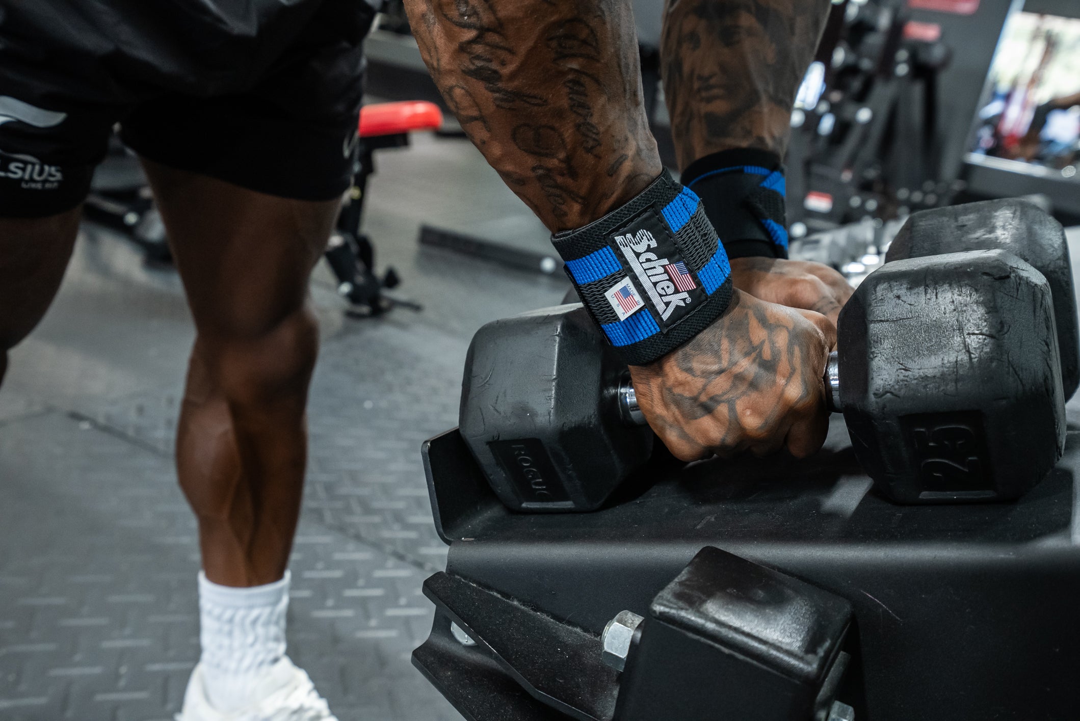 Schiek Blue Line Weightlifting Wrist Wraps | USPA Approved