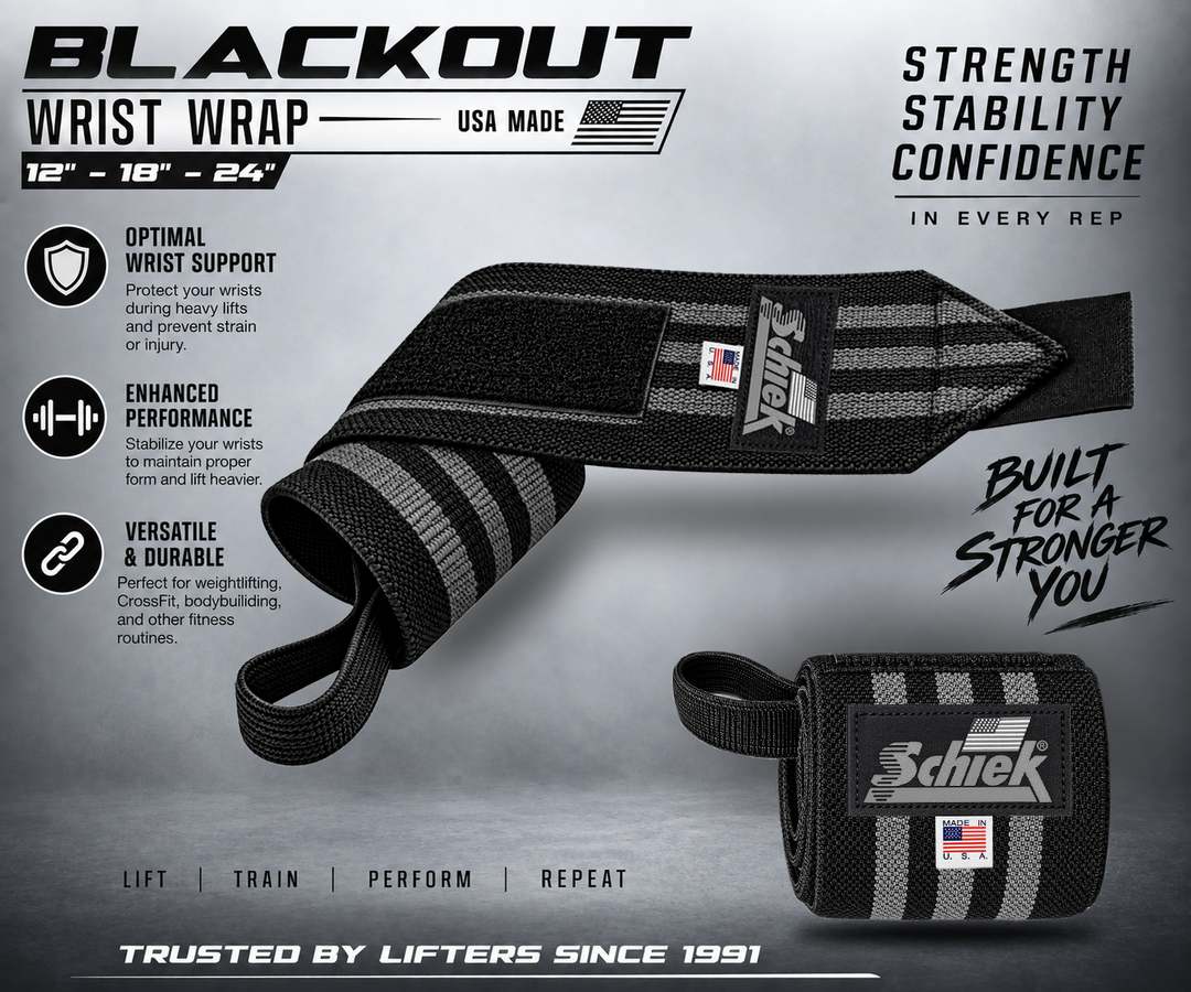 Black Out Line Wrist Wraps