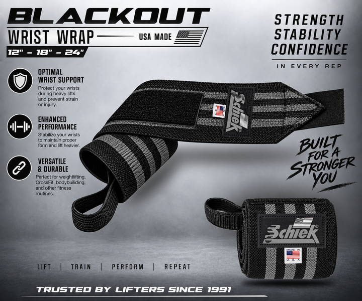 Black Out Line Wrist Wraps